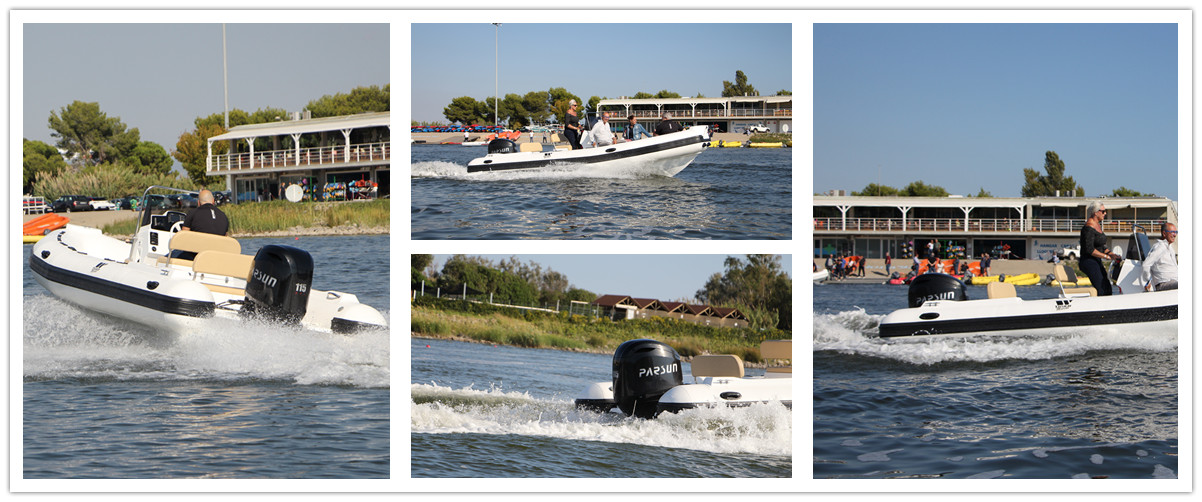 Test PARSUN EFI F115 outboard motor on a 10 meters inflatable boat
