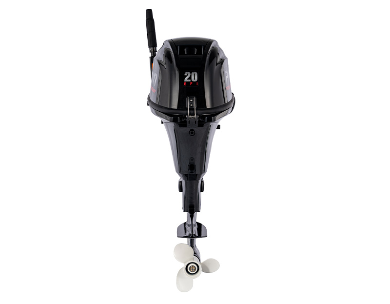 side view of F20 EFI outboard motor 