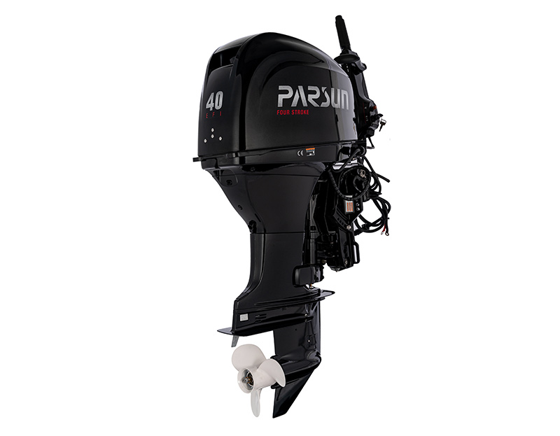 side view of F40 outboard motor 