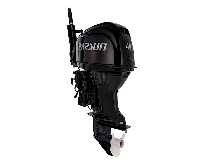 side view of F40 EFI outboard motor 