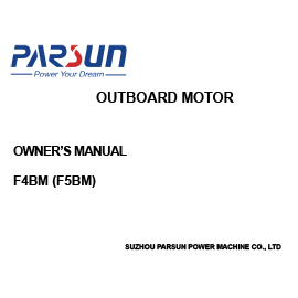 F4/F5 outboard motor owner manual F4/F5 outboard motor owner manual