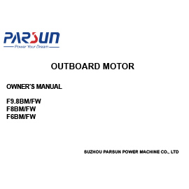 F8/F9.8 outboard motor owner manual F8/F9.8 outboard motor owner manual
