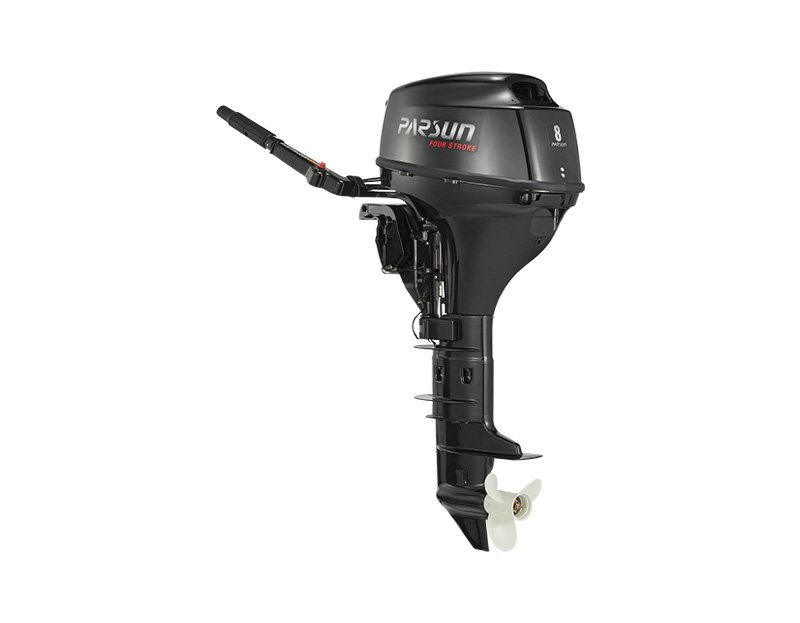 side view of F8BWL outboard motor 